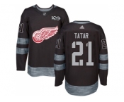 Detroit Red Wings #21 Tomas Tatar Black 1917-2017 100th Anniversary Stitched NHL Jersey