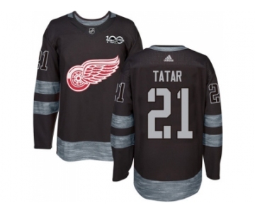 Detroit Red Wings #21 Tomas Tatar Black 1917-2017 100th Anniversary Stitched NHL Jersey