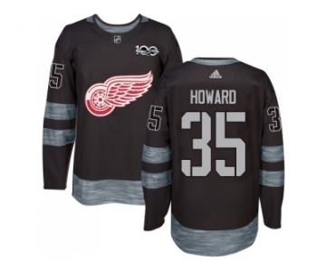 Detroit Red Wings #35 Jimmy Howard Black 1917-2017 100th Anniversary Stitched NHL Jersey