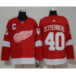 Detroit Red Wings #40 Henrik Zetterberg Red Jersey