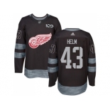 Detroit Red Wings #43 Darren Helm Black 1917-2017 100th Anniversary Stitched NHL Jersey