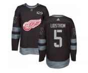 Detroit Red Wings #5 Nicklas Lidstrom Black 1917-2017 100th Anniversary Stitched NHL Jersey