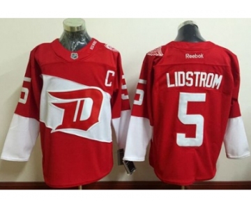 Detroit Red Wings #5 Nicklas Lidstrom Red 2016 Stadium Series Stitched NHL Jersey