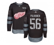 Detroit Red Wings #56 Teemu Pulkkinen Black 1917-2017 100th Anniversary Stitched NHL Jersey