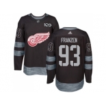 Detroit Red Wings #93 Johan Franzen Black 1917-2017 100th Anniversary Stitched NHL Jersey