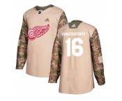 Men Adidas Detroit Red Wings #16 Vladimir Konstantinov Camo Authentic 2017 Veterans Day Stitched NHL Jersey