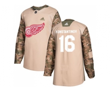 Men Adidas Detroit Red Wings #16 Vladimir Konstantinov Camo Authentic 2017 Veterans Day Stitched NHL Jersey