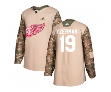 Men Adidas Detroit Red Wings #19 Steve Yzerman Camo Authentic 2017 Veterans Day Stitched NHL Jersey