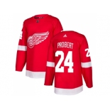 Men Adidas Detroit Red Wings #24 Bob Probert Red Home Authentic Stitched NHL Jersey