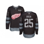 Men Adidas Detroit Red Wings #25 Mike Green Black 1917-2017 100th Anniversary Stitched NHL Jersey