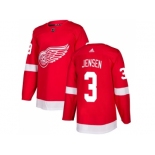 Men Adidas Detroit Red Wings #3 Nick Jensen Red Home Authentic Stitched NHL Jersey