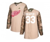 Men Adidas Detroit Red Wings #33 Kris Draper Camo Authentic 2017 Veterans Day Stitched NHL Jersey