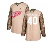 Men Adidas Detroit Red Wings #40 Henrik Zetterberg Camo Authentic 2017 Veterans Day Stitched NHL Jersey