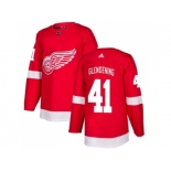 Men Adidas Detroit Red Wings #41 Luke Glendening Red Home Authentic Stitched NHL Jersey