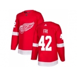 Men Adidas Detroit Red Wings #42 Martin Frk Red Home Authentic Stitched NHL Jersey