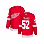 Men Adidas Detroit Red Wings #52 Jonathan Ericsson Red Home Authentic Stitched NHL Jersey