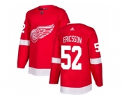 Men Adidas Detroit Red Wings #52 Jonathan Ericsson Red Home Authentic Stitched NHL Jersey