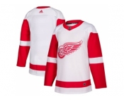 Men Adidas Detroit Red Wings Blank White Road Authentic Stitched NHL Jersey