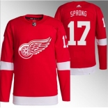 Men Detroit Red Wings #17 Daniel Sprong Red Stitched Jersey