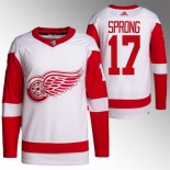 Men Detroit Red Wings #17 Daniel Sprong White Stitched Jersey