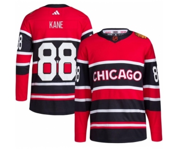 Men Detroit Red Wings #88 Patrick Kane Black Reverse Retro Stitched Jersey