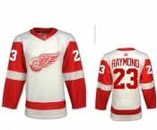 Men's Adidas Detroit Red Wings #23 Lucas Raymond White Road Authentic NHL Jersey