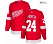 Mens Adidas Detroit Red Wings 24 Bob Probert Premier Red Home NHL Jersey