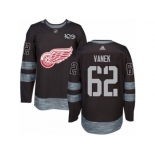 Men's Adidas Detroit Red Wings #62 Thomas Vanek Authentic Black 1917-2017 100th Anniversary NHL Jersey