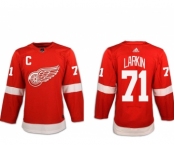 Men's Adidas Detroit Red Wings #71 Dylan Larkin Red with C Patch Home Authentic Stitched NHL Jersey