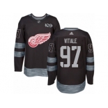 Men's Adidas Detroit Red Wings #97 Joe Vitale Authentic Black 1917-2017 100th Anniversary NHL Jersey