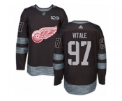 Men's Adidas Detroit Red Wings #97 Joe Vitale Authentic Black 1917-2017 100th Anniversary NHL Jersey