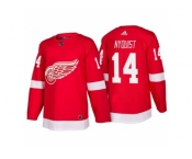 Men's Detroit Red Wings #14 Gustav Nyquist Red Home 2017-2018 adidas Hockey Stitched NHL Jersey