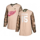 Men's Detroit Red Wings #15 Jakub Vrana Adidas Authentic Veterans Day Stitched Hockey Camo Jersey