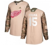 Men's Detroit Red Wings #15 Jakub Vrana Adidas Authentic Veterans Day Stitched Hockey Camo Jersey