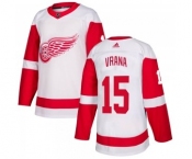 Men's Detroit Red Wings #15 Jakub Vrana Adidas Authentic White Jersey