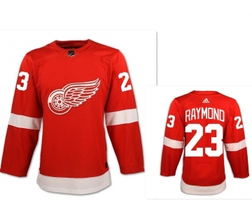 Men's Detroit Red Wings #23 Lucas Raymond Red Home Hockey Stitched NHL Jersey