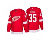 Men's Detroit Red Wings #35 Jimmy Howard Red Home 2017-2018 adidas Hockey Stitched NHL Jersey