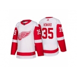 Men's Detroit Red Wings #35 Jimmy Howard White 2017-2018 adidas Hockey Stitched NHL Jersey