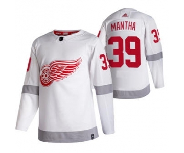 Men's Detroit Red Wings #39 Anthony Mantha White 2020-21 Reverse Retro Alternate Hockey Jersey