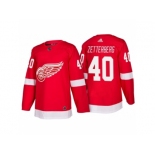 Men's Detroit Red Wings #40 Henrik Zetterberg Red Home 2017-2018 adidas Hockey Stitched NHL Jersey