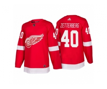 Men's Detroit Red Wings #40 Henrik Zetterberg Red Home 2017-2018 adidas Hockey Stitched NHL Jersey