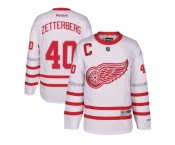 Men's Detroit Red Wings #40 Henrik Zetterberg White 2017 Centennial Classic Stitched NHL Jersey