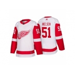 Men's Detroit Red Wings #51 Frans Nielsen White 2017-2018 adidas Hockey Stitched NHL Jersey