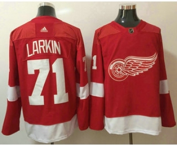 Men's Detroit Red Wings #71 Dylan Larkin Red Home 2017-2018 Hockey Stitched NHL Jersey