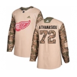 Men's Detroit Red Wings #72 Andreas Athanasiou Black 1917-2017 100th Anniversary Stitched Hockey Jersey