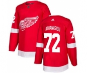 Men's Detroit Red Wings #72 Andreas Athanasiou Red Home Stitched Hockey Jersey