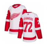 Men's Detroit Red Wings #72 Andreas Athanasiou White Road Stitched Hockey Jersey