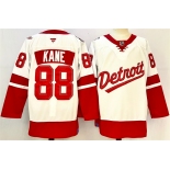 Men's Detroit Red Wings #88 Patrick Kane White Red 2024-25 Stitched Jersey