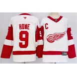 Men's Detroit Red Wings #9 Gordie Howe White 2024-25 Stitched Jersey