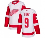 Men's Detroit Red Wings #9 Gordie Howe White Road Stitched Hockey Jersey